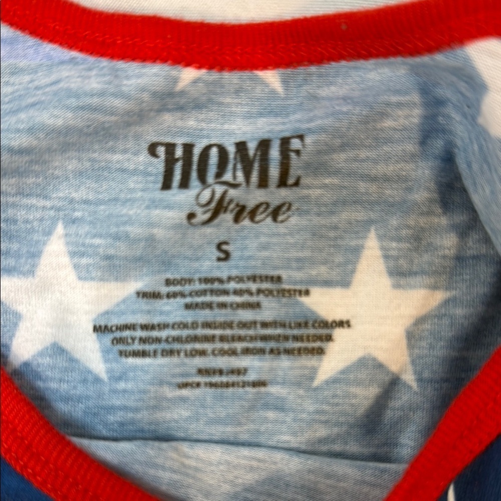 Home Free North Carolina Adult Tank Top with Stars, Patriotic, unisex, Small - Picture 3 of 6